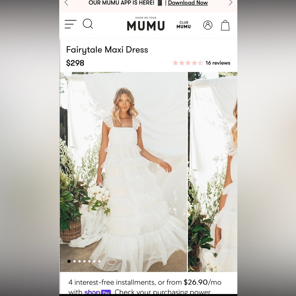 Show Me Your Mumu Fairytale Maxi Dress *IN BLUSH NOT WHITE*